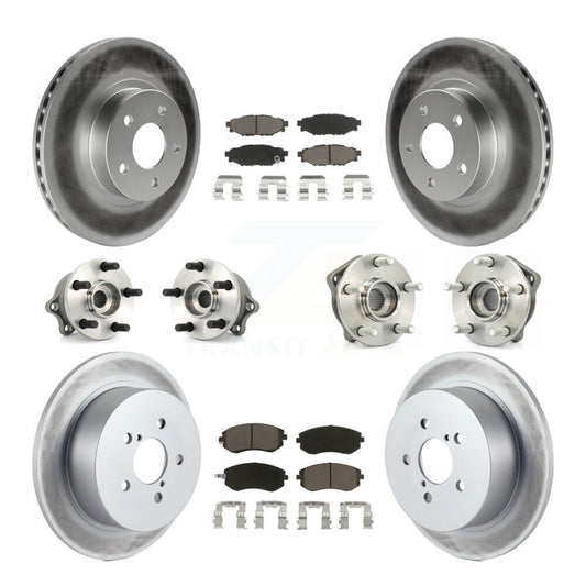 [Avant + Arrière] Kit d'ensemble roulement de roue et moyeu pour 2005 Subaru Legacy i Limited avec 277mm Diameter Rotor KBB-120692