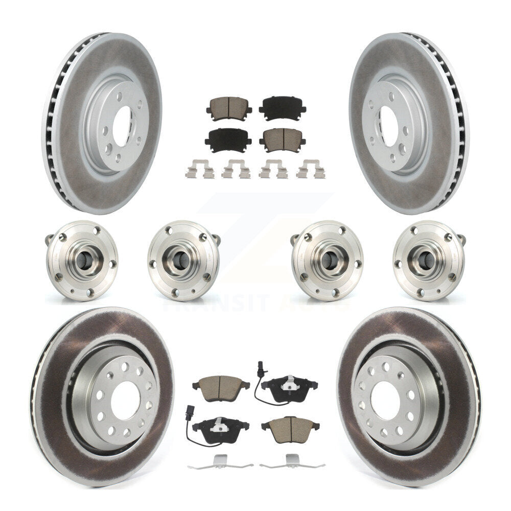 [Avant + Arrière] Kit d'ensemble roulement de roue et moyeu pour Volkswagen CC avec 340mm Diameter Rotor KBB-120708