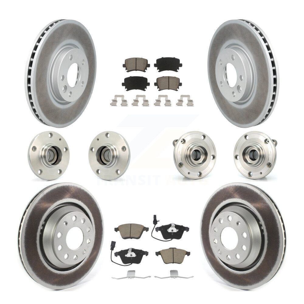 [Avant + Arrière] Kit d'ensemble roulement de roue et moyeu pour Volkswagen CC avec 340mm Diameter Rotor KBB-120709