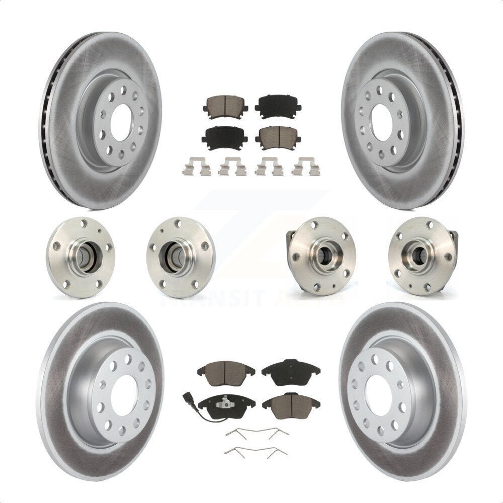 [Avant + Arrière] Kit d'ensemble roulement de roue et moyeu pour 2007-2008 Volkswagen Eos 3 Bolt Mounting Flange KBB-120717 par Transit Auto