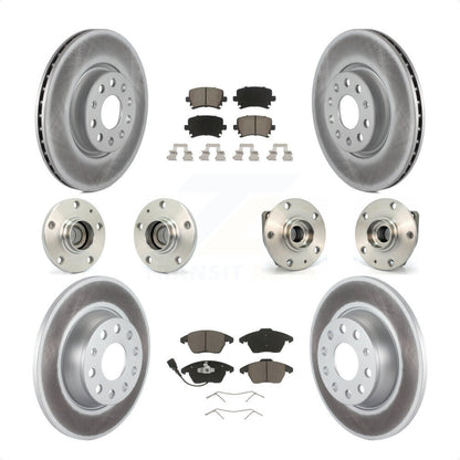 [Avant + Arrière] Kit d'ensemble roulement de roue et moyeu pour 2007-2008 Volkswagen Eos 3 Bolt Mounting Flange KBB-120717 par Transit Auto