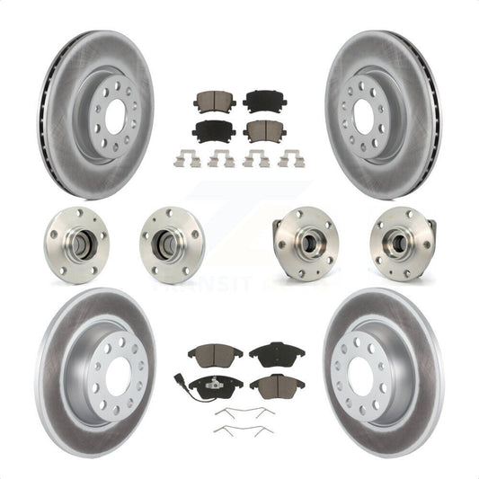 [Avant + Arrière] Kit d'ensemble roulement de roue et moyeu pour 2007-2008 Volkswagen Eos 3 Bolt Mounting Flange KBB-120717 par Transit Auto