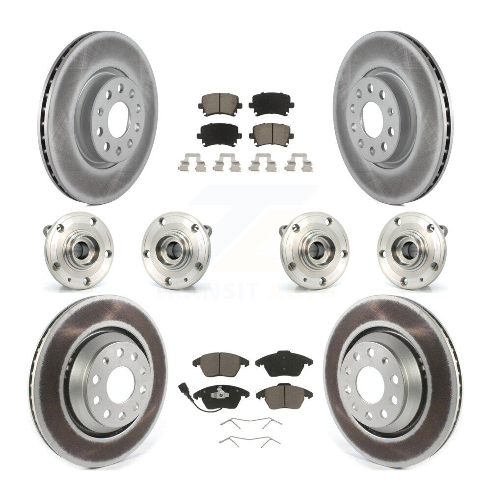 [Avant + Arrière] Kit d'ensemble roulement de roue et moyeu pour 2009-2010 Volkswagen Passat CC AWD avec 312mm Diameter Rotor KBB-120718