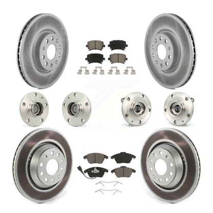[Avant + Arrière] Kit d'ensemble roulement de roue et moyeu pour 2009-2010 Volkswagen Passat CC FWD avec 312mm Diameter Rotor KBB-120719
