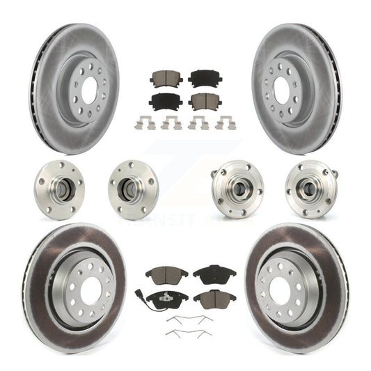[Avant + Arrière] Kit d'ensemble roulement de roue et moyeu pour 2009-2010 Volkswagen Passat CC FWD avec 312mm Diameter Rotor KBB-120719