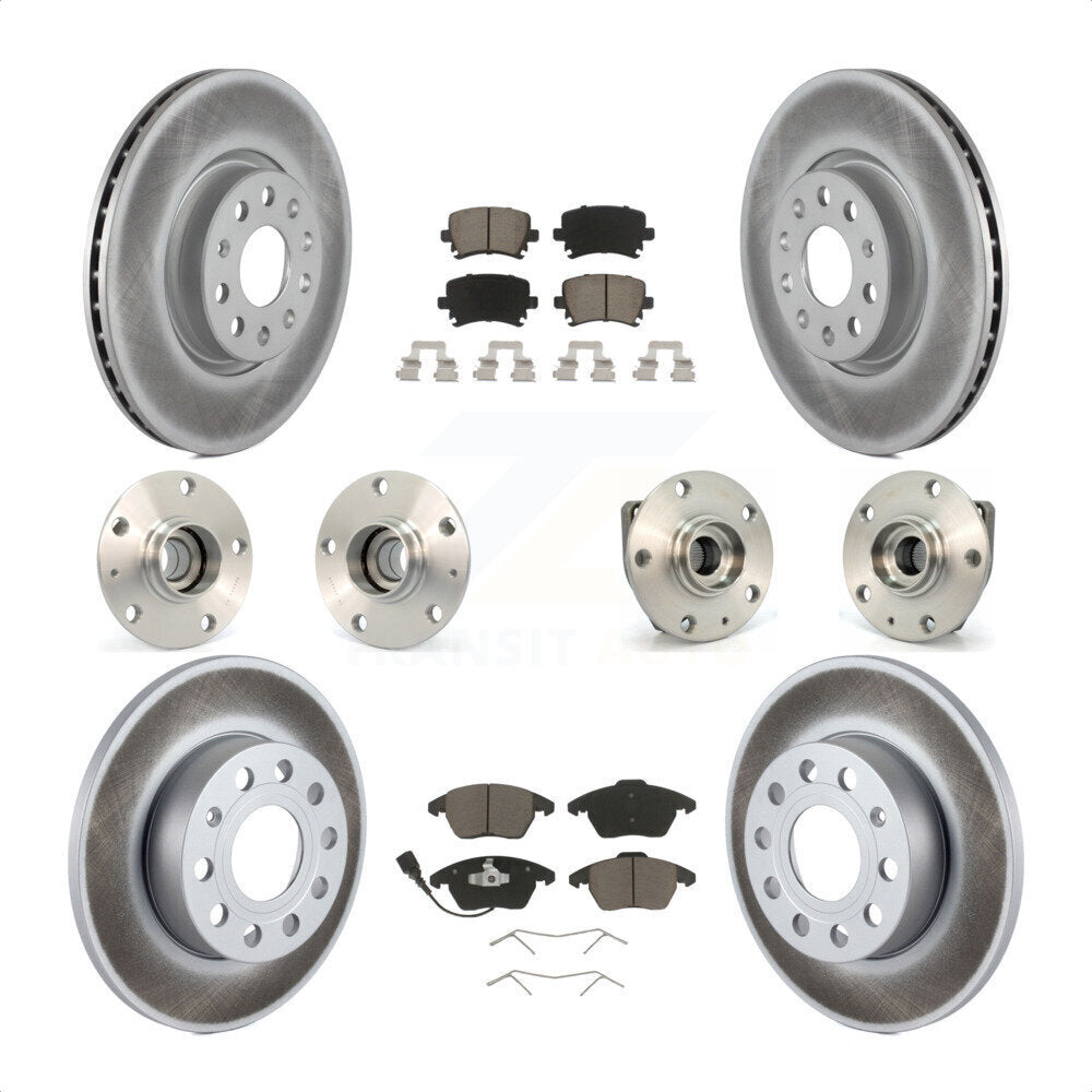 [Avant + Arrière] Kit d'ensemble roulement de roue et moyeu pour 2008 Audi A3 FWD From Chassis VIN #8P8057779 KBB-120733 par Transit Auto