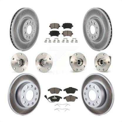 [Avant + Arrière] Kit d'ensemble roulement de roue et moyeu pour 2008 Audi A3 FWD From Chassis VIN #8P8057779 KBB-120733 par Transit Auto