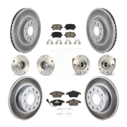 [Avant + Arrière] Kit d'ensemble roulement de roue et moyeu pour 2008 Audi A3 FWD From Chassis VIN #8P8057779 KBB-120733 par Transit Auto