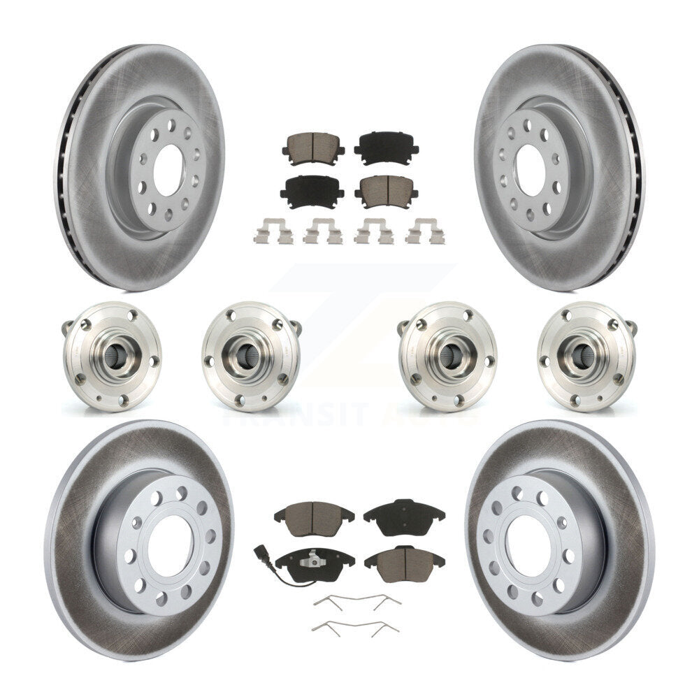 [Avant + Arrière] Kit d'ensemble roulement de roue et moyeu pour 2008 Audi A3 Quattro avec 260mm Diameter Rotor KBB-120737