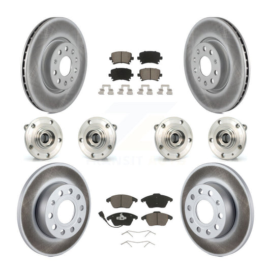 [Avant + Arrière] Kit d'ensemble roulement de roue et moyeu pour 2008 Audi A3 Quattro avec 260mm Diameter Rotor KBB-120737