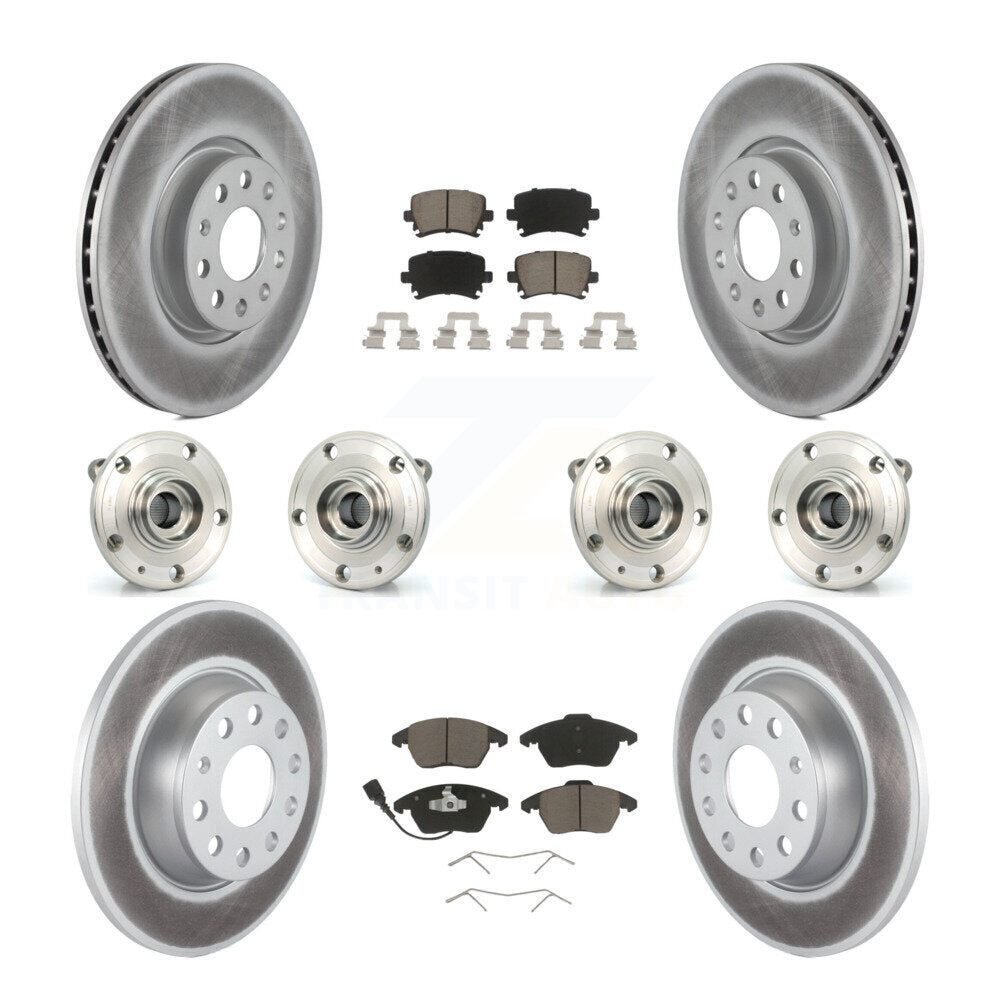[Avant + Arrière] Kit d'ensemble roulement de roue et moyeu pour 2008 Audi A3 Quattro avec 286mm Diameter Rotor KBB-120738