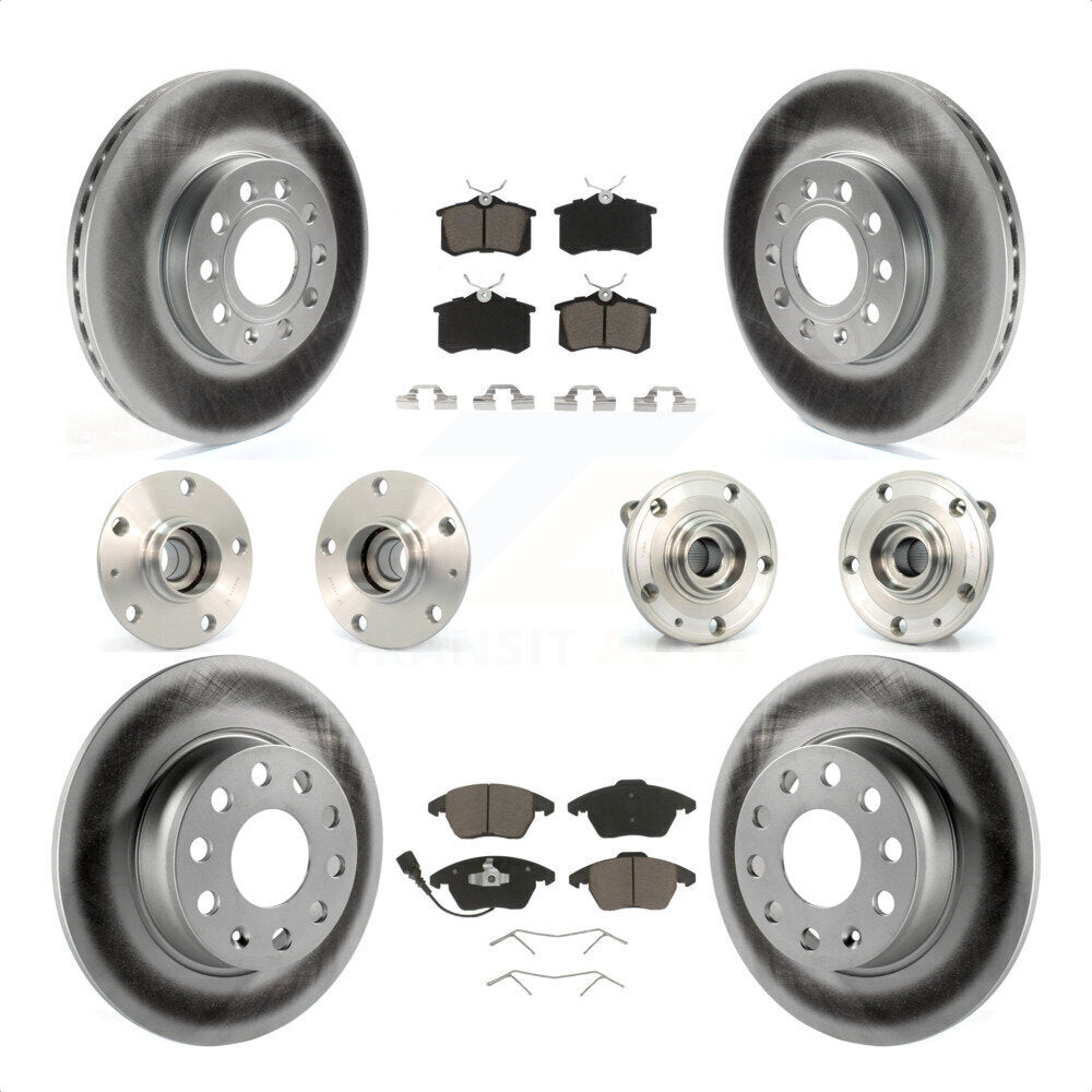 [Avant + Arrière] Kit d'ensemble roulement de roue et moyeu pour 2014 Volkswagen Beetle Base Highline Comfortline avec 2.5L avec 272mm Diameter Rotor KBB-120742 par Transit Auto