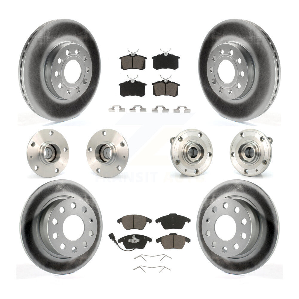 [Avant + Arrière] Kit d'ensemble roulement de roue et moyeu pour 2014 Volkswagen Beetle Base Highline Comfortline avec 2.5L avec 253mm Diameter Rotor KBB-120743
