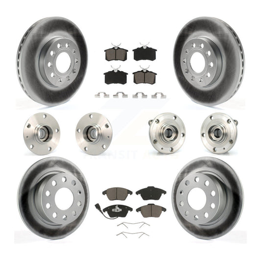 [Avant + Arrière] Kit d'ensemble roulement de roue et moyeu pour 2014 Volkswagen Beetle Base Highline Comfortline avec 2.5L avec 253mm Diameter Rotor KBB-120743