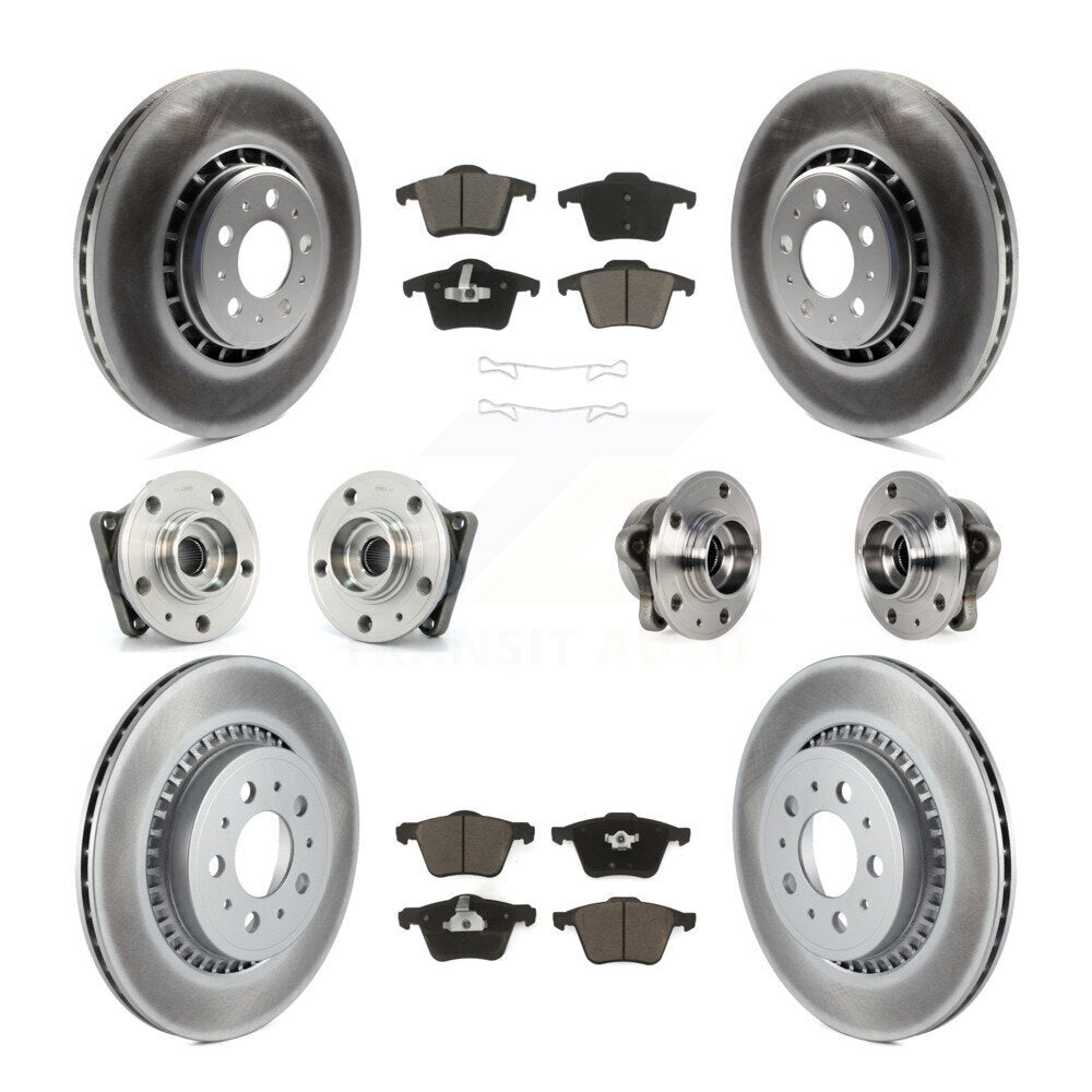 [Avant + Arrière] Kit d'ensemble roulement de roue et moyeu pour 2008-2014 Volvo XC90 AWD avec 336mm Diameter Rotor KBB-120747