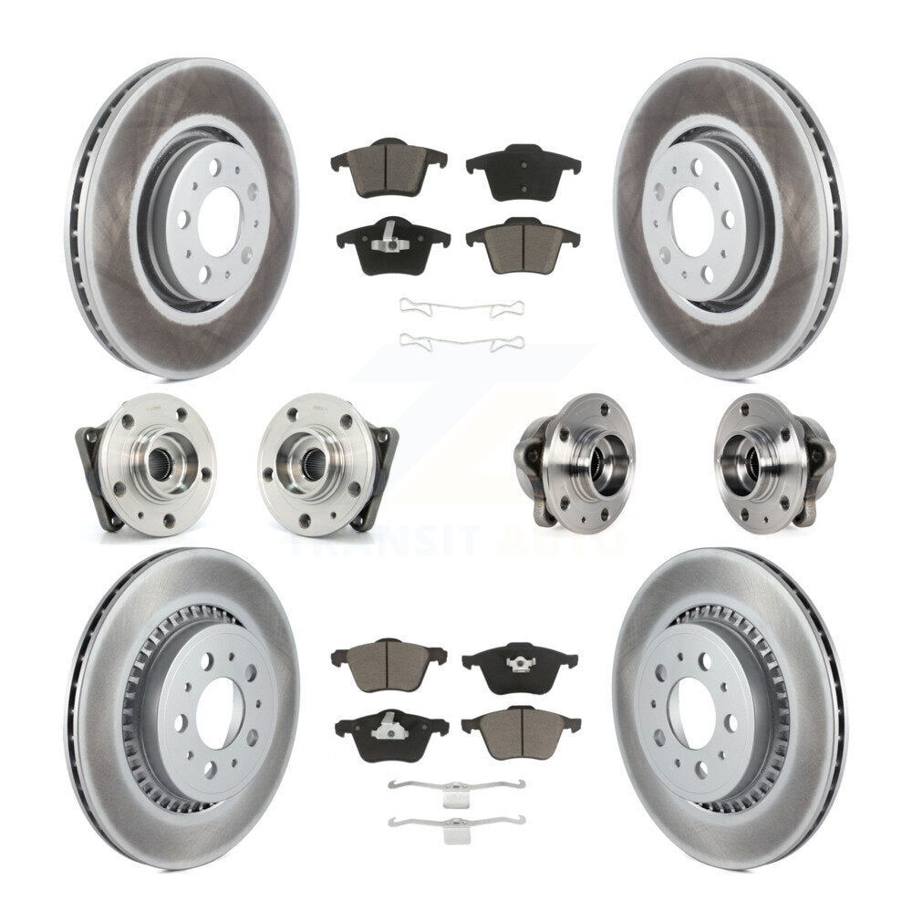 [Avant + Arrière] Kit d'ensemble roulement de roue et moyeu pour 2008-2014 Volvo XC90 AWD avec 316mm Diameter Rotor KBB-120748
