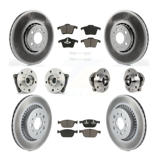 [Avant + Arrière] Kit d'ensemble roulement de roue et moyeu pour 2008-2014 Volvo XC90 AWD avec 328mm Diameter Rotor KBB-120749
