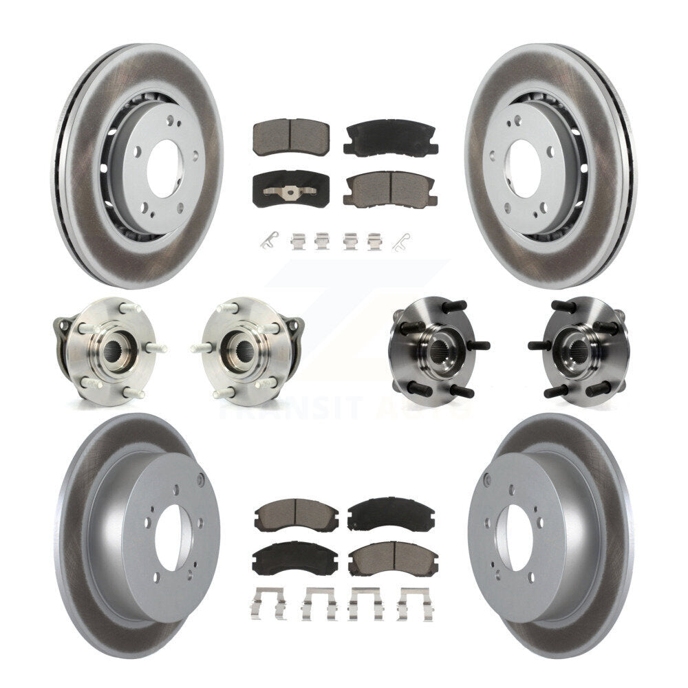 [Avant + Arrière] Kit d'ensemble roulement de roue et moyeu pour 2010-2011 Mitsubishi Lancer Ralliart Sportback avec AWD KBB-120756