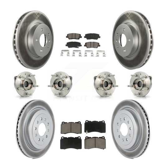 [Avant + Arrière] Kit d'ensemble roulement de roue et moyeu pour 2013-2015 Cadillac ATS AWD avec 321mm Diameter Rotor KBB-120757