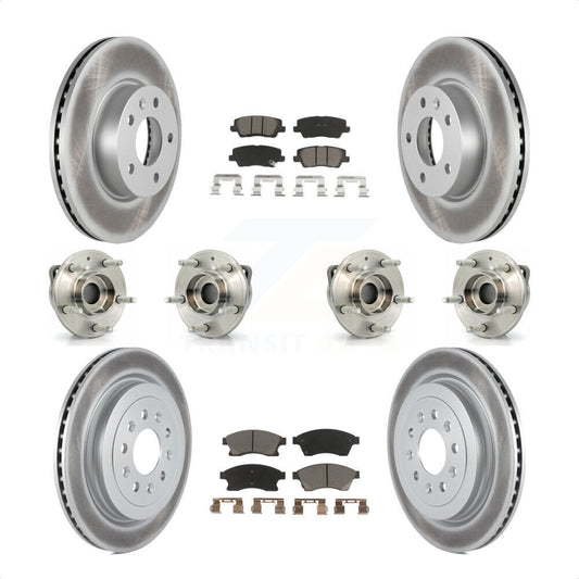 [Avant + Arrière] Kit d'ensemble roulement de roue et moyeu pour 2013-2015 Cadillac ATS AWD avec 300mm Diameter Rotor KBB-120758 par Transit Auto