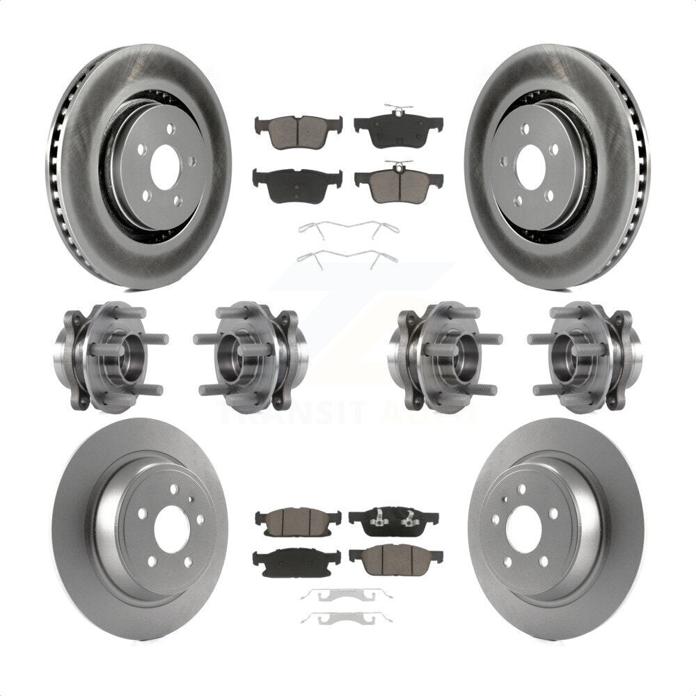 [Avant + Arrière] Kit d'ensemble roulement de roue et moyeu pour 2017 Lincoln MKX AWD avec 14mm Wheel Lugs KBB-120760 par Transit Auto