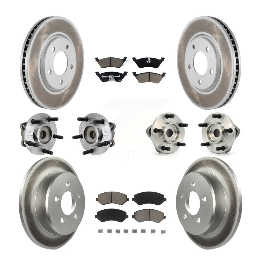 [Avant + Arrière] Kit d'ensemble roulement de roue et moyeu pour 2003 Chrysler Voyager Drum rear brakes avec Non-ABS KBB-120817