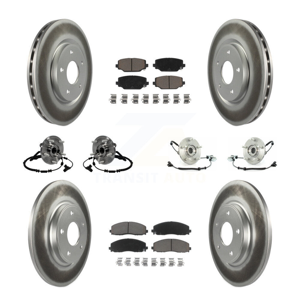 [Avant + Arrière] Kit d'ensemble roulement de roue et moyeu pour 2012 Volkswagen Routan avec Dual Piston Caliper KBB-120822