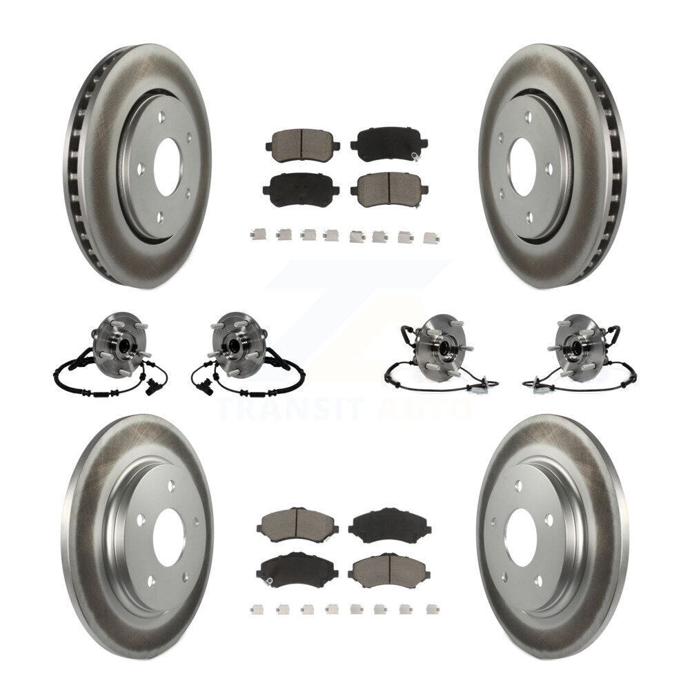 [Avant + Arrière] Kit d'ensemble roulement de roue et moyeu pour 2012 Dodge Grand Caravan Chrysler Town & Country Ram C/V avec Single Piston Caliper To 03/23/12 KBB-120824