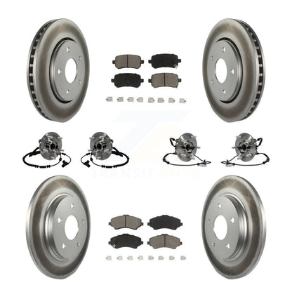 [Avant + Arrière] Kit d'ensemble roulement de roue et moyeu pour 2012 Dodge Grand Caravan Chrysler Town & Country Ram C/V avec Single Piston Caliper To 03/23/12 KBB-120824