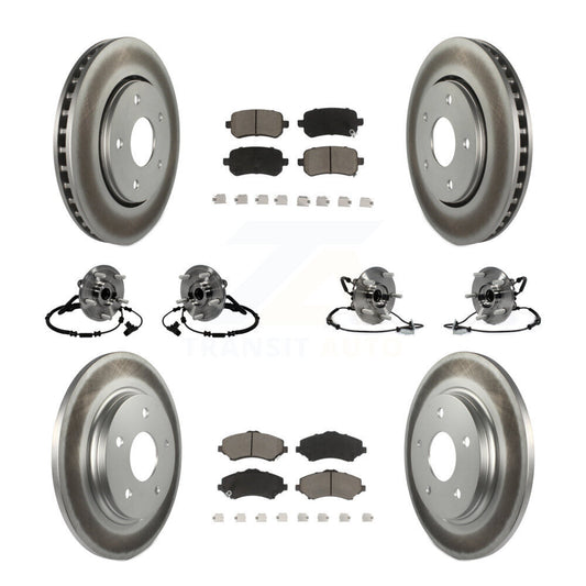 [Avant + Arrière] Kit d'ensemble roulement de roue et moyeu pour 2012 Dodge Grand Caravan Chrysler Town & Country Ram C/V avec Single Piston Caliper To 03/23/12 KBB-120824