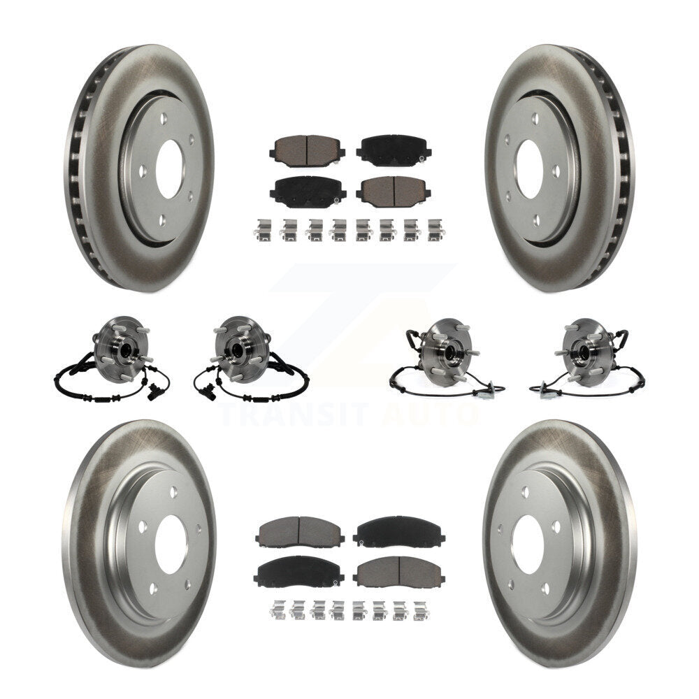 [Avant + Arrière] Kit d'ensemble roulement de roue et moyeu pour 2017-2018 Dodge Grand Caravan avec Single Piston Caliper KBB-120825