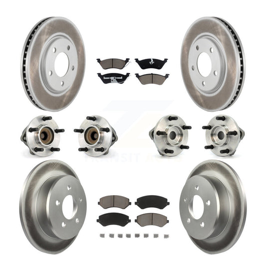[Avant + Arrière] Kit d'ensemble roulement de roue et moyeu pour 2006 Dodge Grand Caravan Drum rear brakes avec 4-Wheel ABS KBB-120826