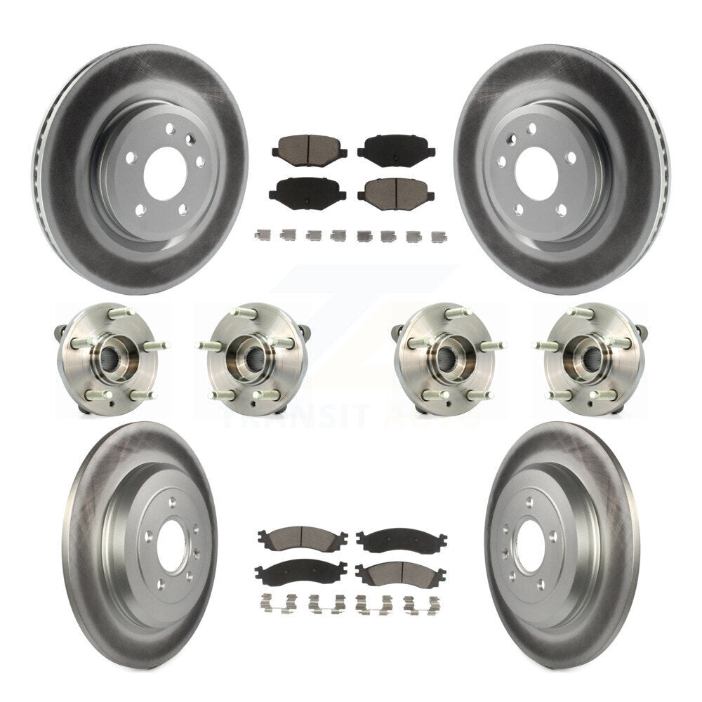 [Avant + Arrière] Kit d'ensemble roulement de roue et moyeu pour 2010-2012 Ford Taurus SHO KBB-120838