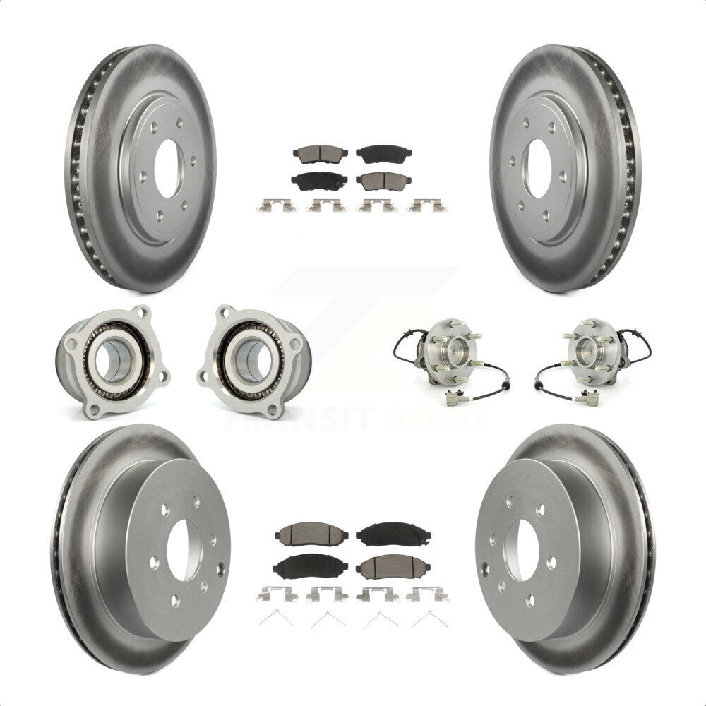 [Avant + Arrière] Kit d'ensemble roulement de roue et moyeu pour Nissan Frontier Suzuki Equator KBB-120872 par Transit Auto