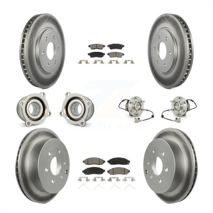 [Avant + Arrière] Kit d'ensemble roulement de roue et moyeu pour Nissan Frontier Suzuki Equator KBB-120872 par Transit Auto