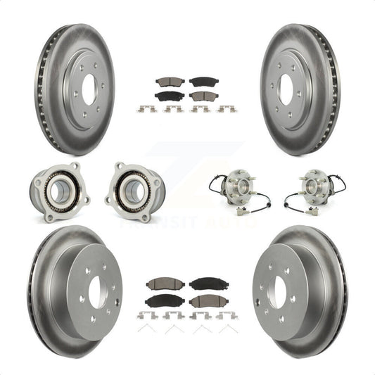 [Avant + Arrière] Kit d'ensemble roulement de roue et moyeu pour Nissan Frontier Suzuki Equator KBB-120872 par Transit Auto