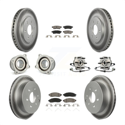 [Avant + Arrière] Kit d'ensemble roulement de roue et moyeu pour Nissan Frontier KBB-120873 par Transit Auto