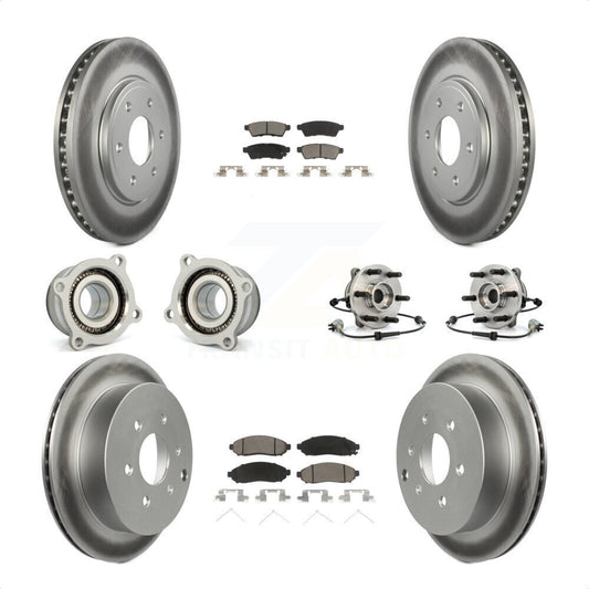 [Avant + Arrière] Kit d'ensemble roulement de roue et moyeu pour Nissan Frontier KBB-120873 par Transit Auto