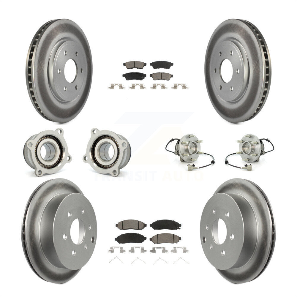 [Avant + Arrière] Kit d'ensemble roulement de roue et moyeu pour Nissan Frontier Xterra Suzuki Equator KBB-120874 par Transit Auto