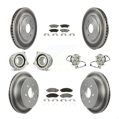 [Avant + Arrière] Kit d'ensemble roulement de roue et moyeu pour Nissan Frontier Xterra Suzuki Equator KBB-120874 par Transit Auto