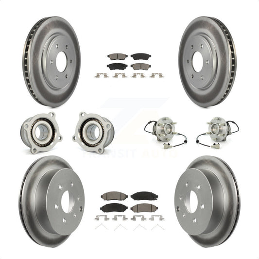 [Avant + Arrière] Kit d'ensemble roulement de roue et moyeu pour Nissan Frontier Xterra Suzuki Equator KBB-120874 par Transit Auto