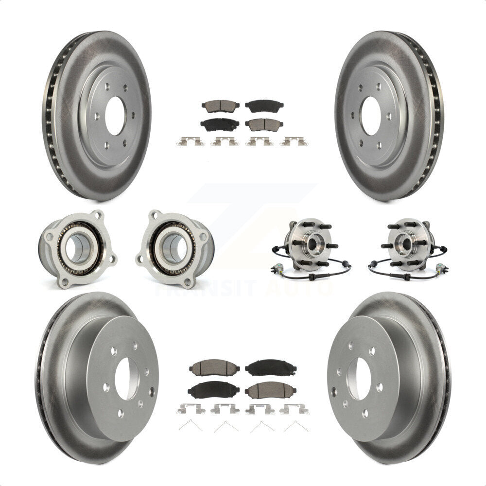 [Avant + Arrière] Kit d'ensemble roulement de roue et moyeu pour Nissan Frontier Xterra Suzuki Equator KBB-120875 par Transit Auto