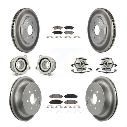 [Avant + Arrière] Kit d'ensemble roulement de roue et moyeu pour Nissan Frontier Xterra Suzuki Equator KBB-120875 par Transit Auto