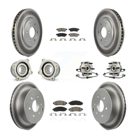 [Avant + Arrière] Kit d'ensemble roulement de roue et moyeu pour Nissan Frontier Xterra Suzuki Equator KBB-120875 par Transit Auto