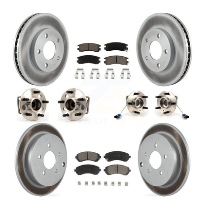 [Avant + Arrière] Kit d'ensemble roulement de roue et moyeu pour 2001-2005 Pontiac Aztek FWD avec rear brakes 4-Wheel ABS KBB-120878