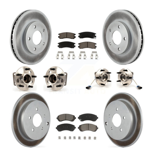 [Avant + Arrière] Kit d'ensemble roulement de roue et moyeu pour 2001-2005 Pontiac Aztek FWD avec rear brakes 4-Wheel ABS KBB-120878