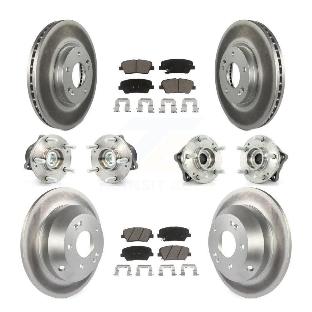 [Avant + Arrière] Kit d'ensemble roulement de roue et moyeu pour Kia Sorento Hyundai Santa Fe avec ABS Brakes FWD KBB-120900 par Transit Auto