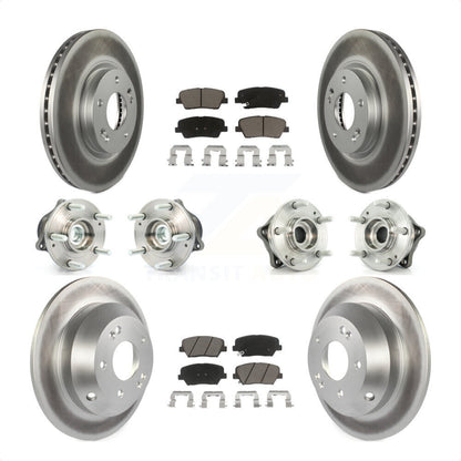 [Avant + Arrière] Kit d'ensemble roulement de roue et moyeu pour Kia Sorento Hyundai Santa Fe avec ABS Brakes FWD KBB-120900 par Transit Auto
