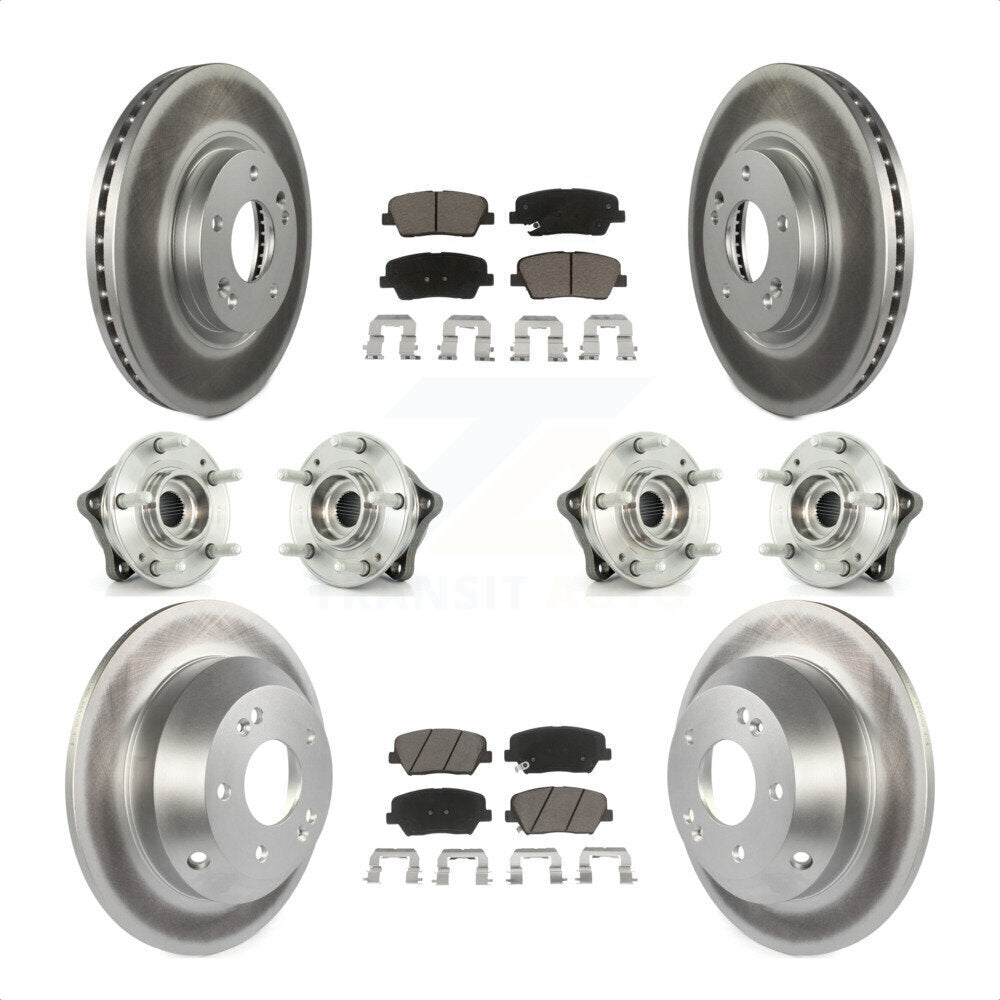 [Avant + Arrière] Kit d'ensemble roulement de roue et moyeu pour Kia Sorento Hyundai Santa Fe avec ABS Brakes AWD KBB-120901 par Transit Auto