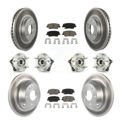 [Avant + Arrière] Kit d'ensemble roulement de roue et moyeu pour Kia Sorento Hyundai Santa Fe avec ABS Brakes AWD KBB-120901 par Transit Auto
